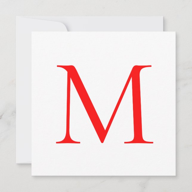 Initial letter red white monogrammed professional (Front)