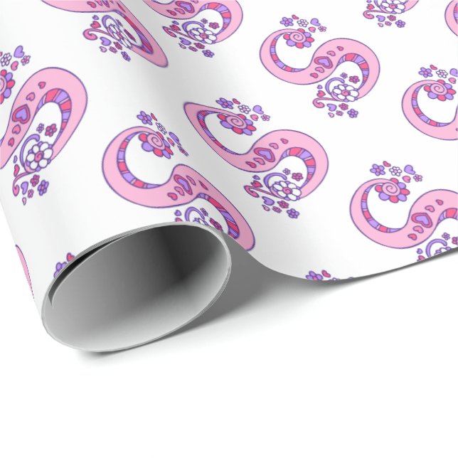 Initial letter S monogram personalised wrap Wrapping Paper (Roll Corner)