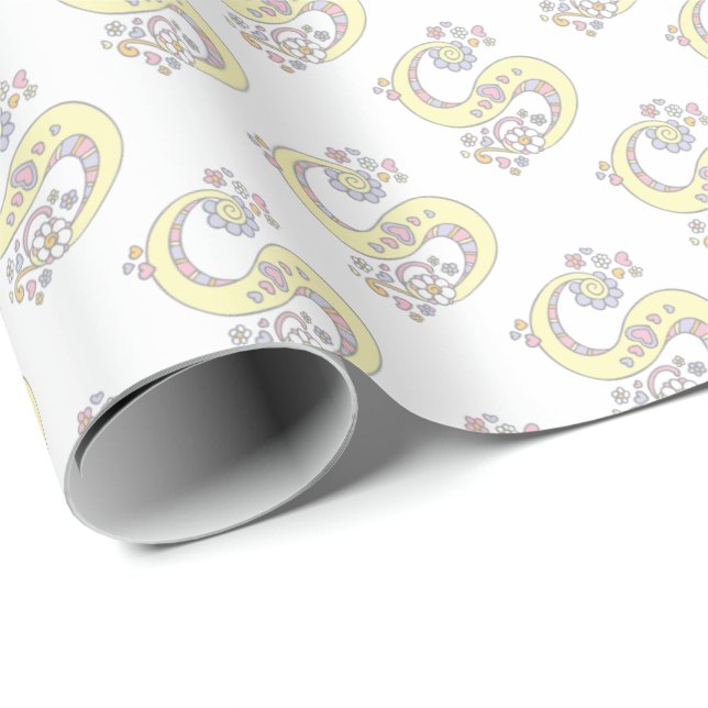Initial letter S monogram personalised wrap Wrapping Paper (Roll Corner)