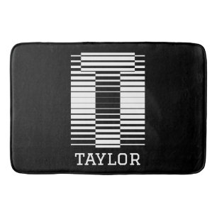 INITIAL LETTER T - ALPHABET NAME T BATH MAT