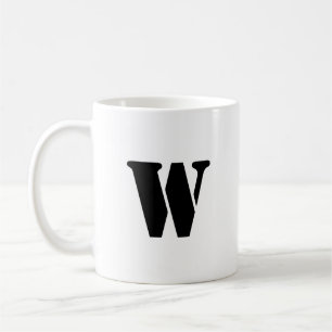 Initial Letter   Teal Monogram Modern Stylish Cool Coffee Mug