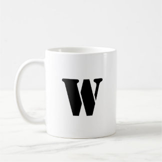 Initial Letter | Teal Monogram Modern Stylish Cool Coffee Mug