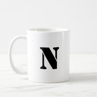 Initial Letter | Teal Monogram Modern Stylish Cool Coffee Mug