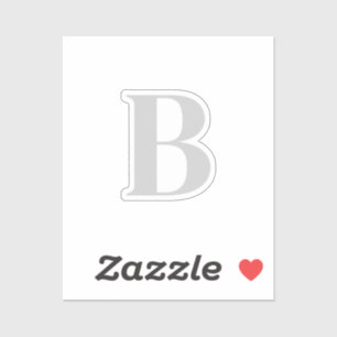 Initial Letter Unique Grey Monogram