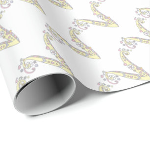 Initial letter V monogram personalised wrap Wrapping Paper