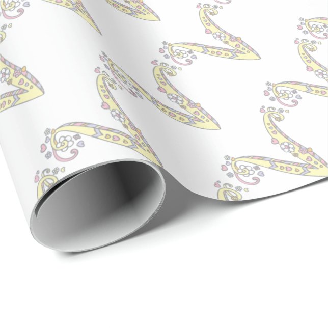 Initial letter V monogram personalised wrap Wrapping Paper (Roll Corner)