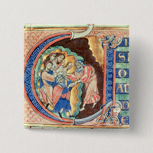 Initial Letter 'V' Visio Abdie 15 Cm Square Badge