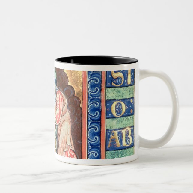 Initial Letter 'V'  Visio Abdie Two-Tone Coffee Mug (Right)