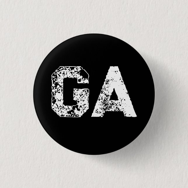 Initial Letters Monogram Black White Plain Simple 3 Cm Round Badge (Front)
