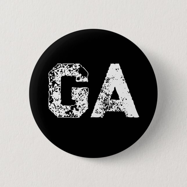 Initial Letters Monogram Black White Plain Simple 6 Cm Round Badge (Front)