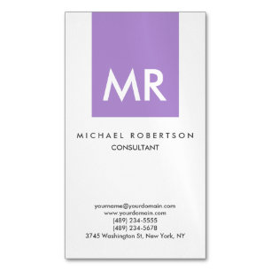 Initial Letters Monogram Elegant Unique Magnetic Business Card