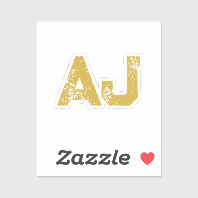Initial Letters Monogram Gold Color Plain Simple (Sheet)