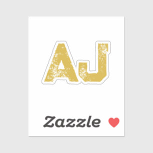 Initial Letters Monogram Gold Colour Plain Simple