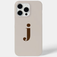 Initial Modern Simple Monogram Beige