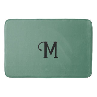 Initial Monogram Alexandrite JewelTone Solid Colou Bath Mat