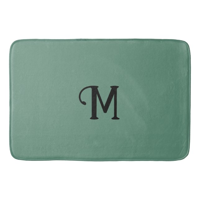 Initial Monogram Alexandrite JewelTone Solid Colou Bath Mat (Front)