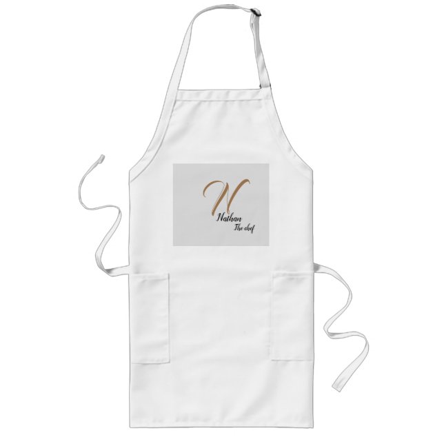 Initial Monogram Apron (Front)