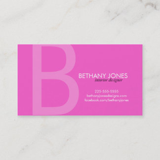 Initial Monogram Business Business Card