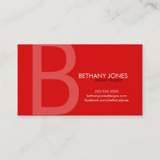 Initial Monogram Business Business Card