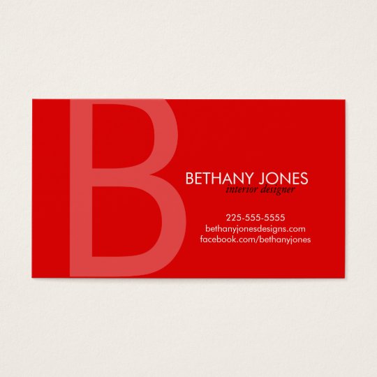 Initial Monogram Business Business Card