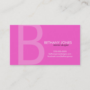 Initial Monogram Business Card