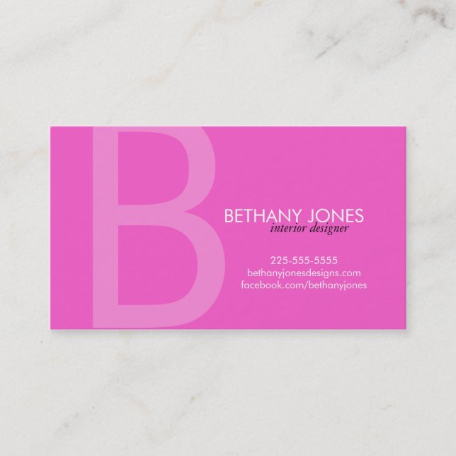 Initial Monogram Business Card (Front)