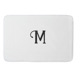 Initial Monogram Diamond Jewel Tone Solid Colour Bath Mat
