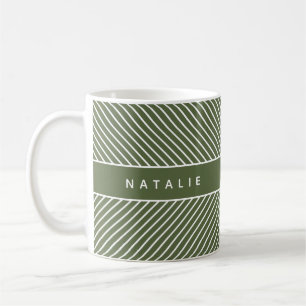 Initial / monogram geometric pattern coffee mug