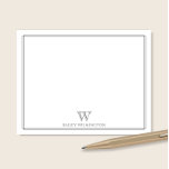 Initial Monogram Grey Double Border Professional Card<br><div class="desc">This design features a thin double border with space for a monogram and name/text at the bottom. Click the customise button if you would like to adjust the design elements and/or further modify the text! Variations of this design, additional colours, as well as coordinating products are available in our shop,...</div>