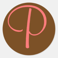 Initial Monogram Letter "P" - Customise
