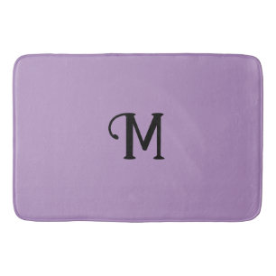 Initial Monogram Morganite Jewel Tone Solid Colour Bath Mat