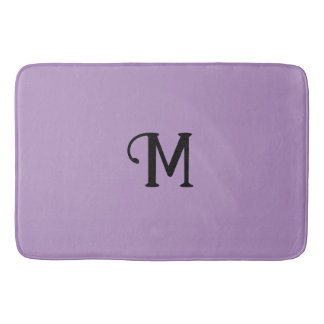 Initial Monogram Morganite Jewel Tone Solid Colour Bath Mat
