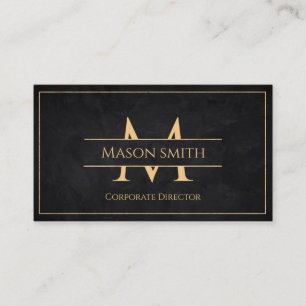 Initial monogram name corporative, executive  business card
