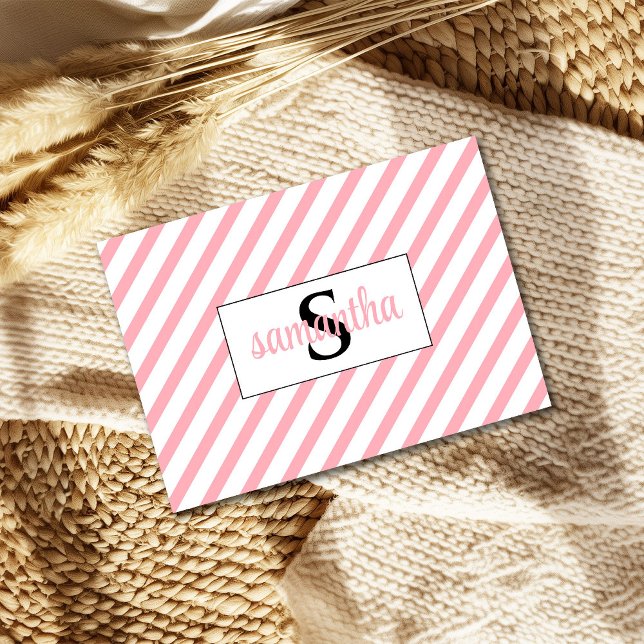 Initial Monogram Name Nursery Print Thank You Card (Creator Uploaded)