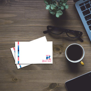 Initial monogram R coral blue gradient Notes