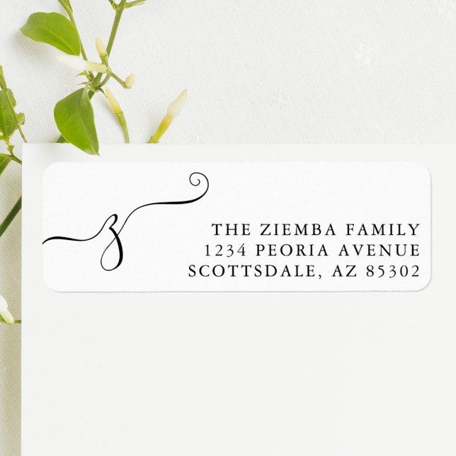 Initial Monogram Return Address Label (Creator Uploaded)