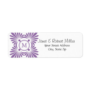 Initial Monogram Return Address Labels