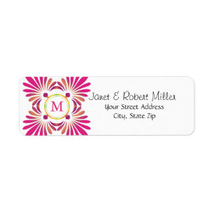 Initial Monogram Return Address Labels