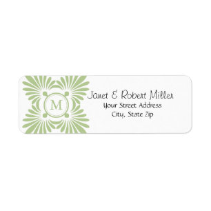 Initial Monogram Return Address Labels