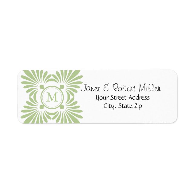 Initial Monogram Return Address Labels (Front)