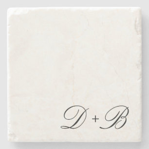 Initial Monogram Stone Coaster