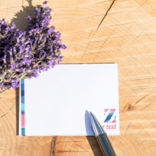 Initial monogram Z coral blue gradient Notes