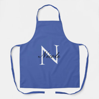 Initial Monogrammed Handwritten Own Name Blue Apron