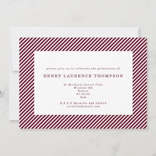 Initial multi photo graduate invitation (Back)