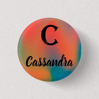 Initial & Name 3 Cm Round Badge