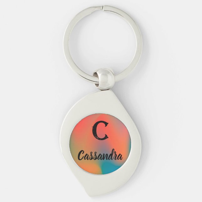 Initial & Name Key Ring (Front)