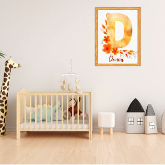 Initial Name Nursery Decor Custom Name Photo Print