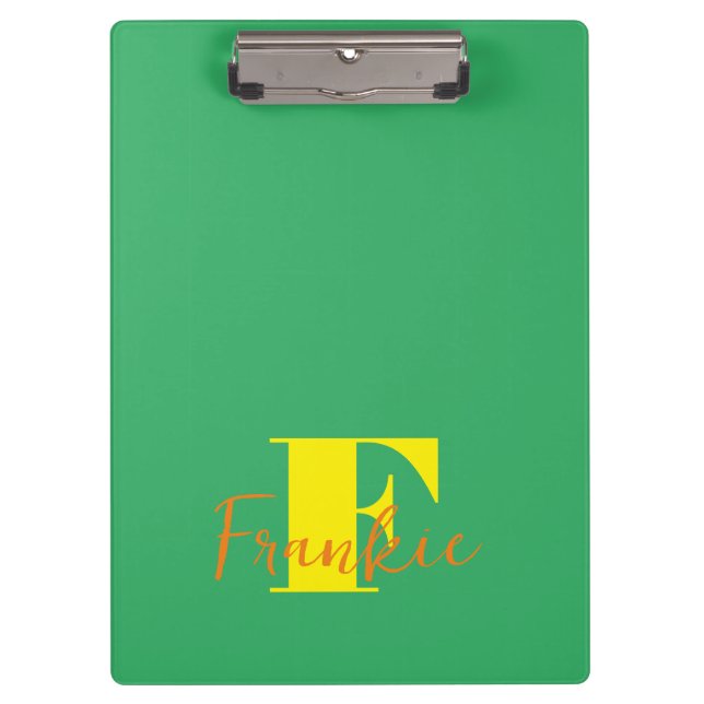Initial + Name Personalised - Easy to Customise - Clipboard (Front)