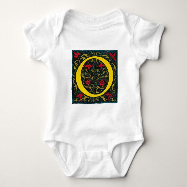 INITIAL O, 1520. BABY BODYSUIT (Front)
