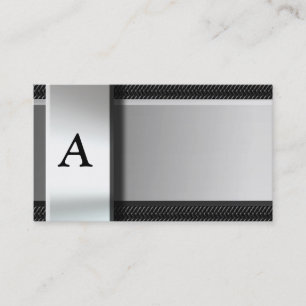 Initial On Metal Carbon Fibre Business Cards